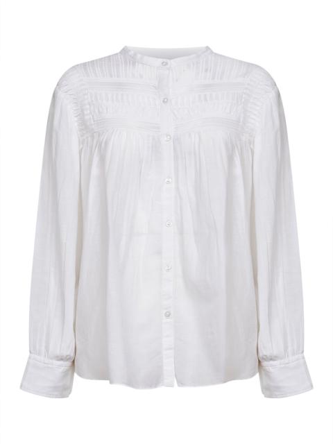 Isabel Marant Étoile White gathered voile Plalia blouse