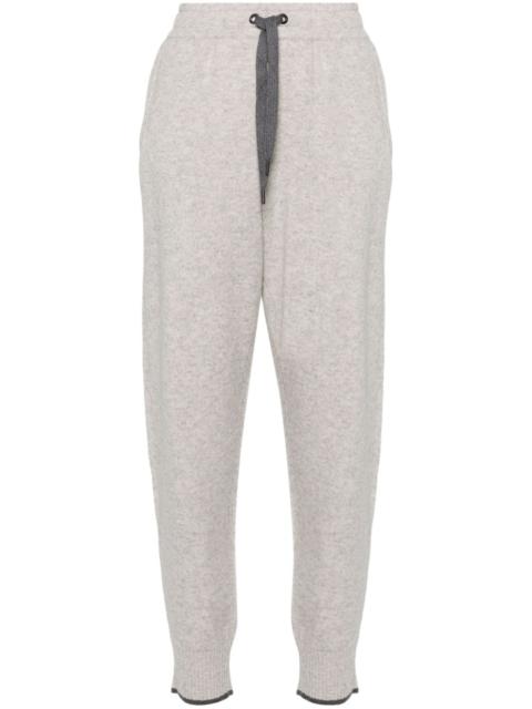 Brunello Cucinelli mid-rise cashmere track trousers