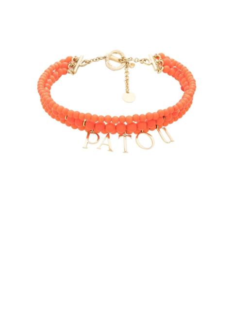 PATOU Pop Peals logo-charm necklace