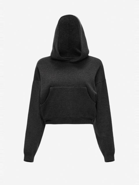 MAGDA BUTRYM Wool and cotton hoodie in grey