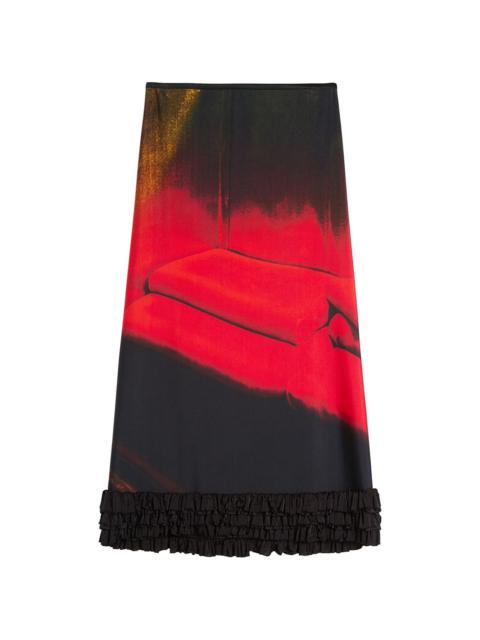 Jil Sander printed midi skirt