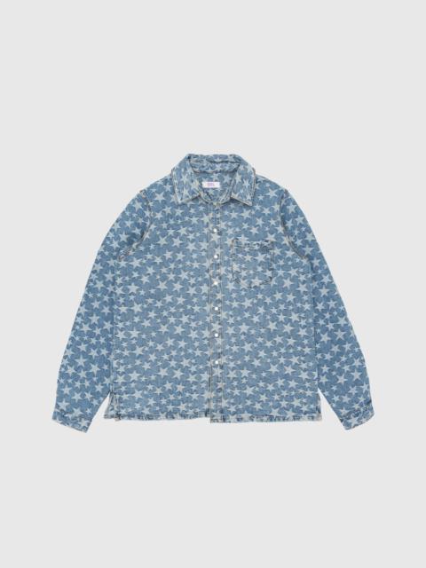 ERL DENIM JACQUARD WOVEN OVERSHIRT