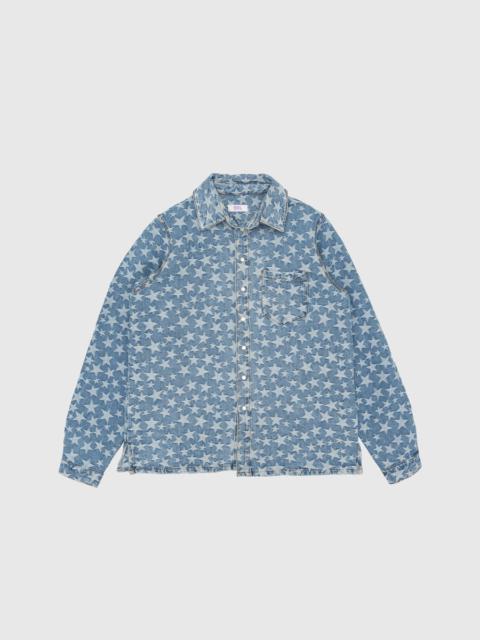 ERL DENIM JACQUARD WOVEN OVERSHIRT