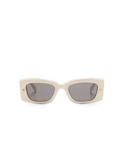 Alexander McQueen Spike Studs rectangle-frame glasses