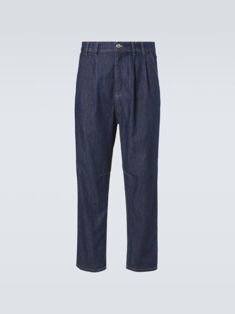 Brunello Cucinelli Pleated tapered jeans