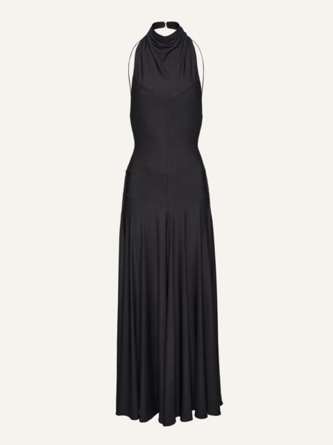 MAGDA BUTRYM High neck cupro midi dress in grey