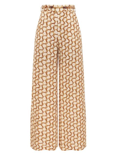 Zimmermann BELTED WIDE LEG PANT