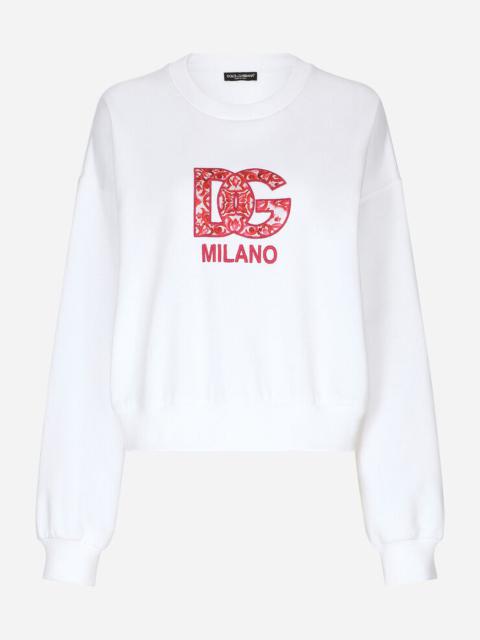 Dolce & Gabbana Jersey sweatshirt with DG patch