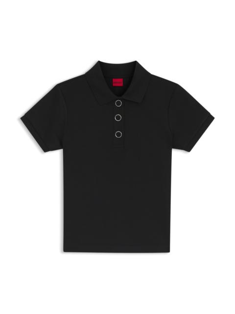 HUGO SLIM-FIT POLO SHIRT WITH METAL BUTTONS