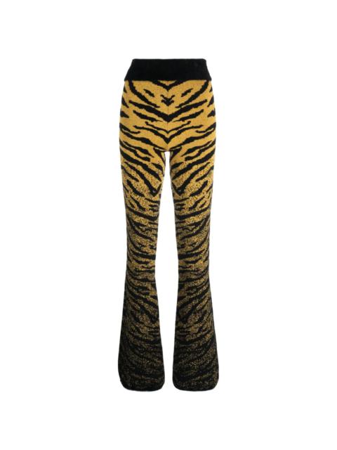 GCDS zebra-patterned jacquard trousers
