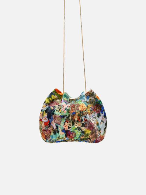 CAMILLA DRAWSTRING POUCH WITH CHAIN STRAP
