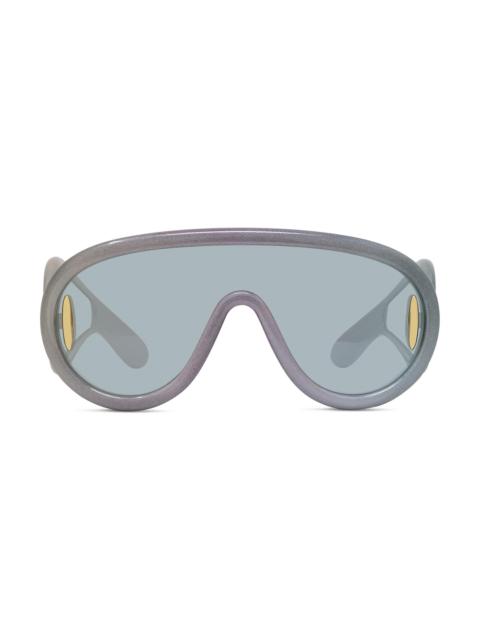 Loewe Women's x Paula's Ibiza 141MM Mask Sunglasses - Black Sparkle Blue Mirror