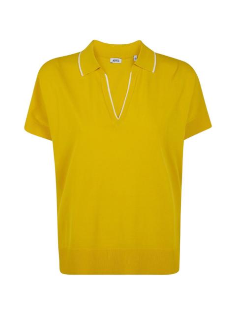 Aspesi contrast-trim polo top