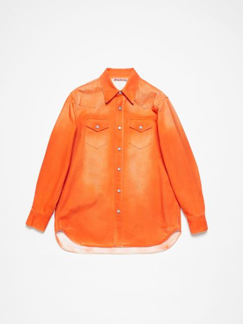 Acne Studios Denim shirt - Relaxed fit - Neon orange