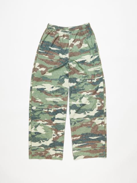 Print sweatpants - Khaki green