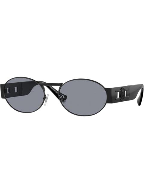 VERSACE Versace Oval Sunglasses Gray Black (VE2264 1261/1)