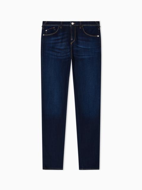 EMPORIO ARMANI J28 Medium-waisted, super skinny-leg Lyocell denim jeans