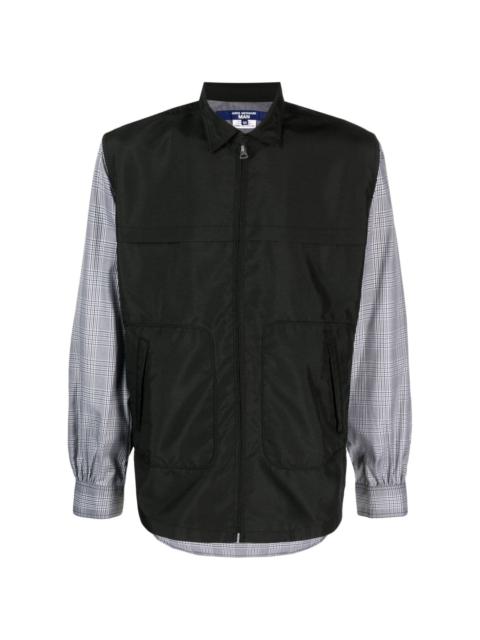 Junya Watanabe MAN plaid-check panelled cotton jacket