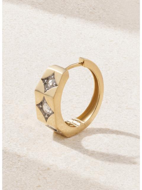 MARIE LICHTENBERG Ecrou 18-karat Gold Diamond Single Hoop Earring