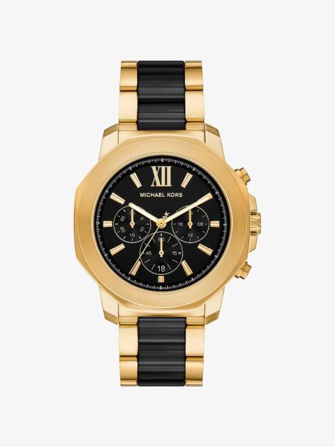 MICHAEL KORS Oversized Prescott Gold-Tone and Ceramic Watch