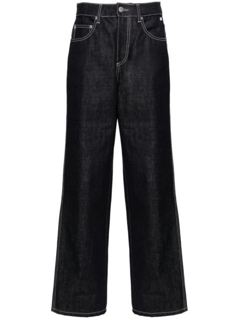 mid-rise wide-leg jeans