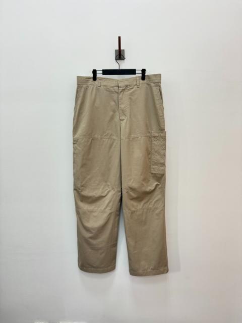 Louis Vuitton Louis Vuitton SS26 Khaki Monogram Embossed Rivet Cargo Pants