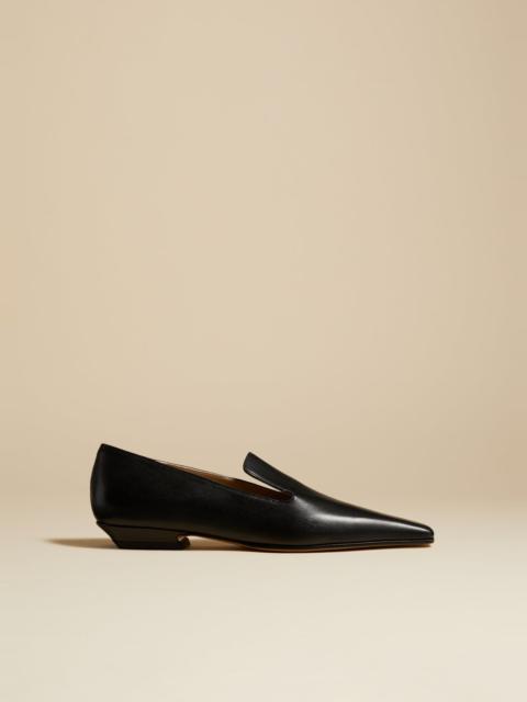 KHAITE The Marfa Loafer in Black Leather