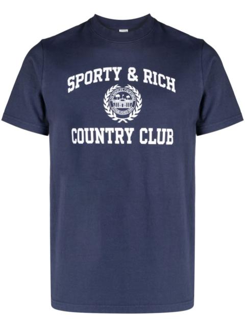 Sporty & Rich logo-print cotton T-shirt