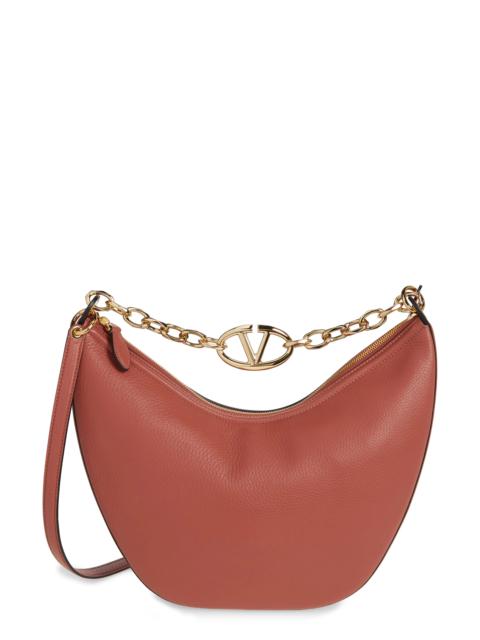 Medium VLOGO Moon Leather Hobo Bag