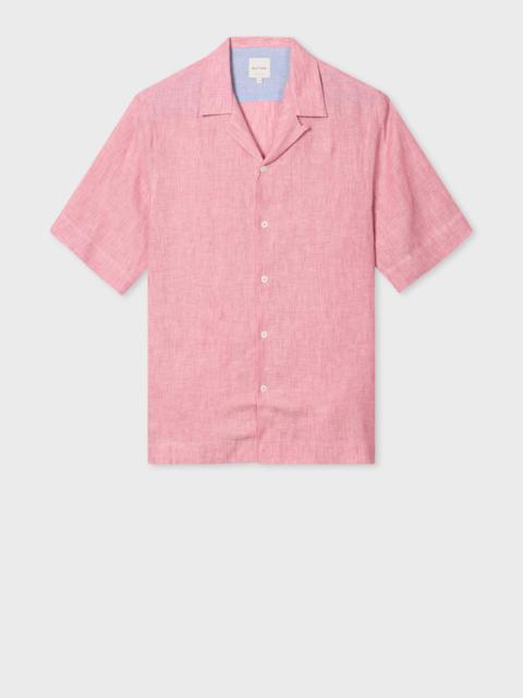Paul Smith Pink Linen Short-Sleeve Shirt