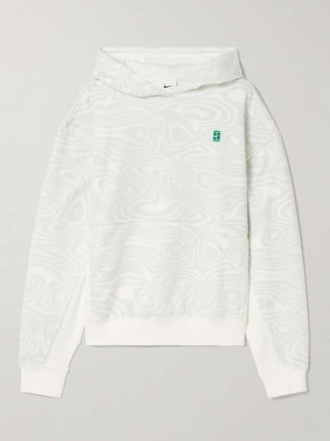 NikeCourt Heritage cropped printed Dri-FIT hoodie