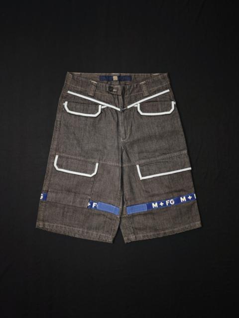 Other brands Japanese Brand - Vtg Marithe Francois Girbaud Spell Out Straps Baggy Shorts