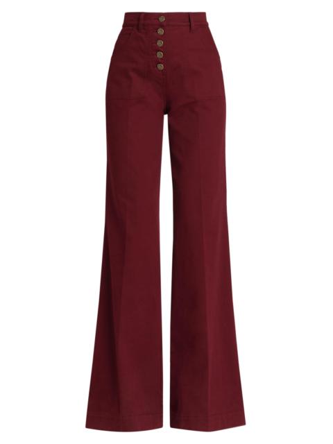 Etro Women's Wide-Leg Jeans - Melanzana Scurissimo