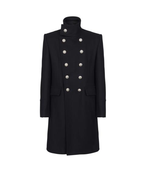 Mid-length military-style coat