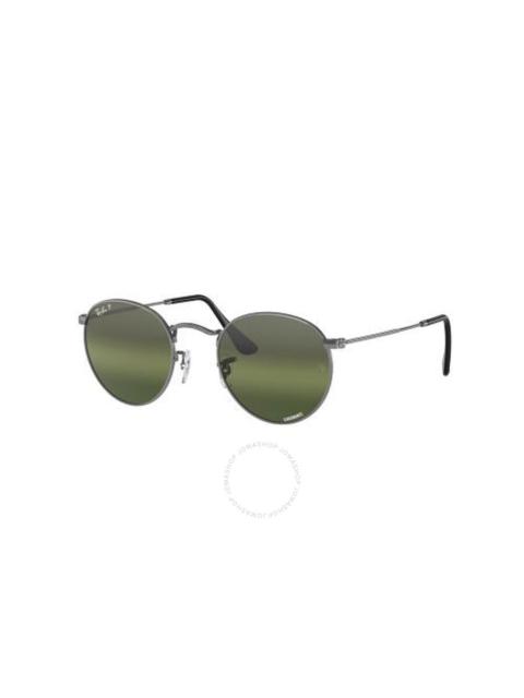 Ray-Ban Ray Ban Round Metal Chromance Silver/Green Men's Sunglasses RB3447 004/G4 53