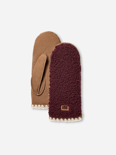 UGG ® Women's ®fluff Scalloped Mitten Leather/Fleece in Wild Grape