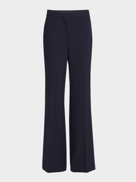 Stella McCartney High-Rise Flare Crepe Trousers