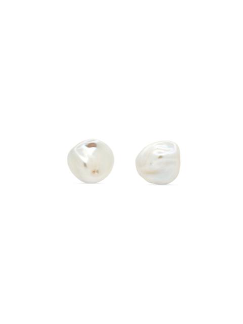 STONE AND STRAND Freeform Pearl Studs