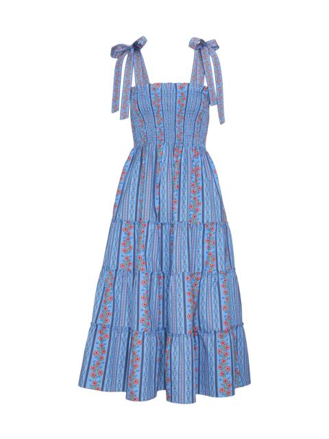 Hill House Home Women's The Ribbon Ellie Nap Dress - Blue Floral Batik Stripe