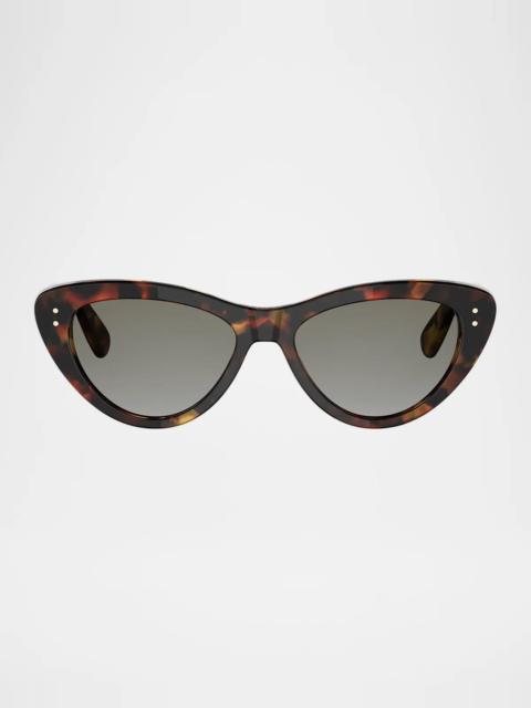 Dior Oblique B2I 55MM Cat-Eye Sunglasses