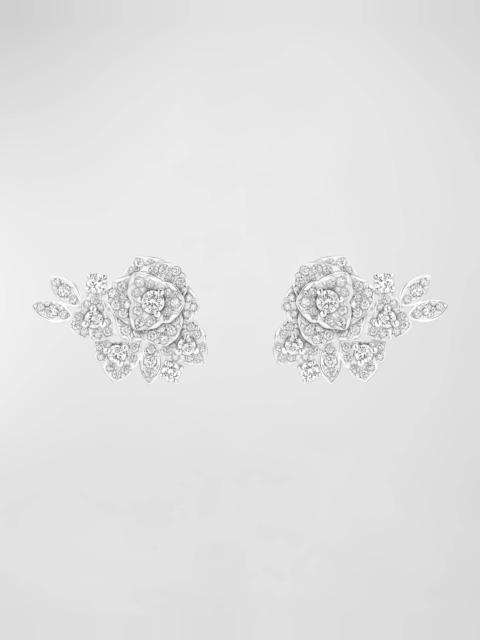 Piaget Rose 18k White Gold Diamond Earrings