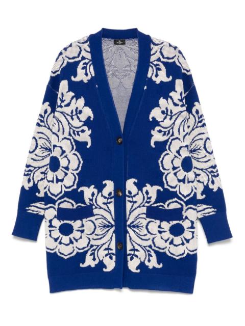 Etro floral-jacquard cardi-coat