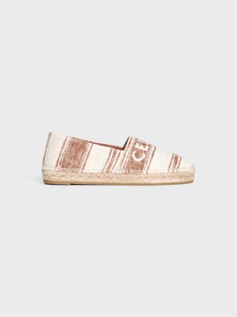 CELINE FLAT ESPADRILLE WITH CELINE SIGNATURE in CANVAS