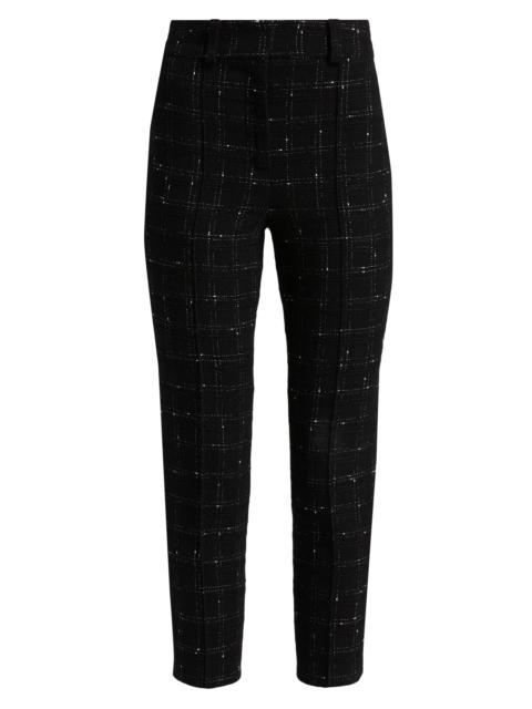 GENERATION LOVE Women's Tula Windowpane Tweed Crop Pants - Black White