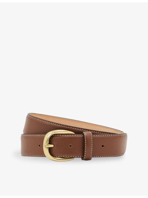 REISS Pierce Pebble Leather Belt