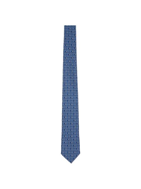 ZEGNA Blue Silk Tie