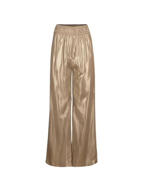 Brunello Cucinelli satin wide-leg trousers