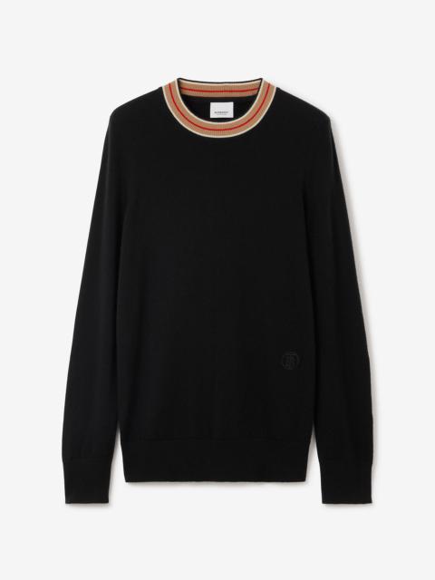 Burberry Stripe Detail Cashmere Sweater