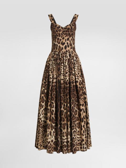 Dolce & Gabbana Leo-print poplin dress