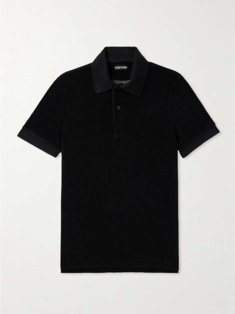TOM FORD Cotton-Blend Terry Polo Shirt